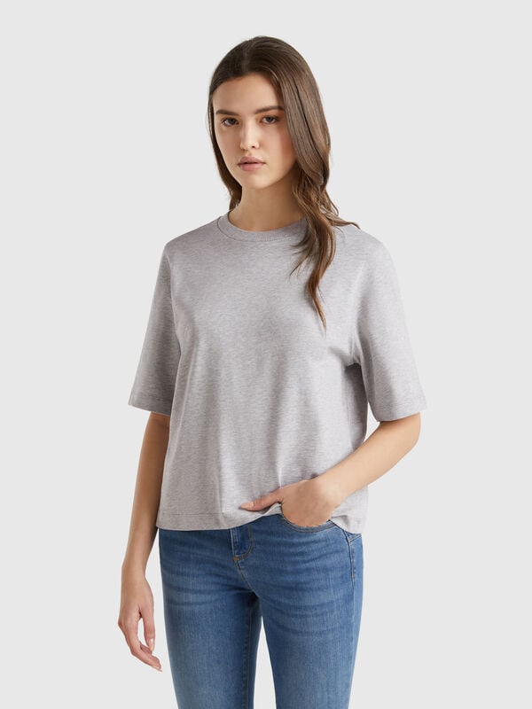 T-shirt boxy fit 100% cotone Donna