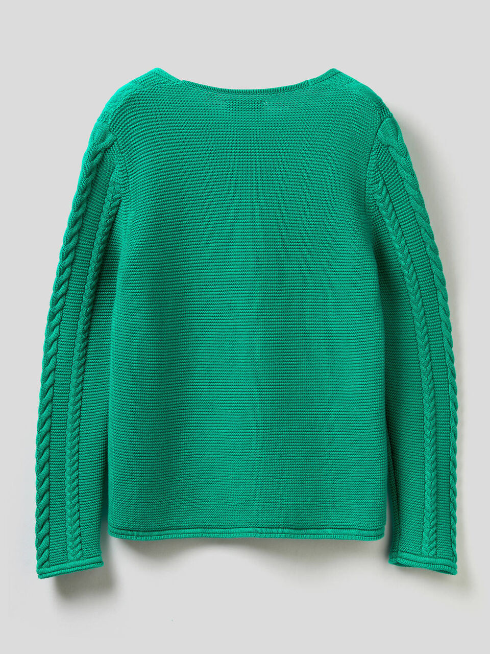 Maglia a trecce in puro cotone image number 2