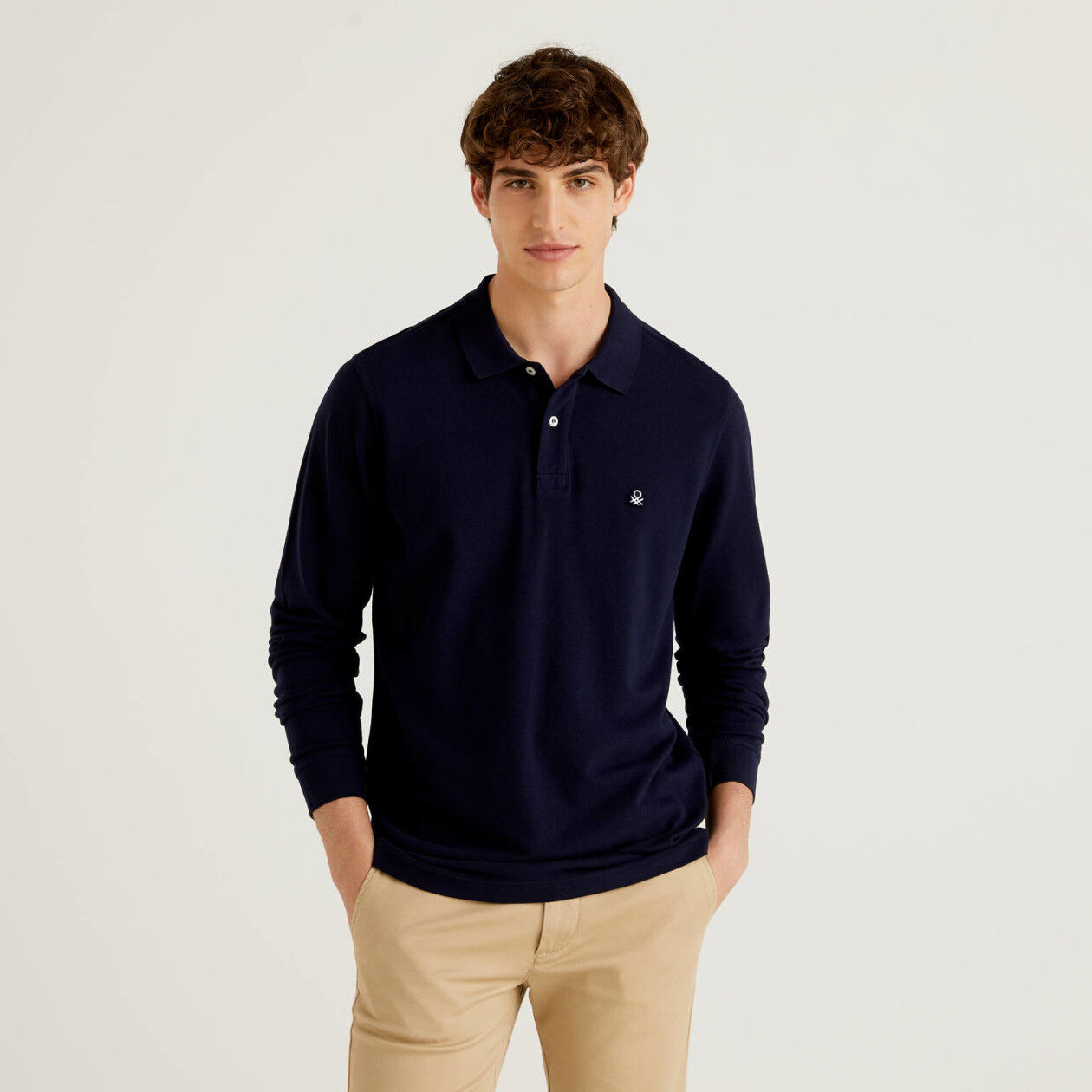 polo manica lunga benetton