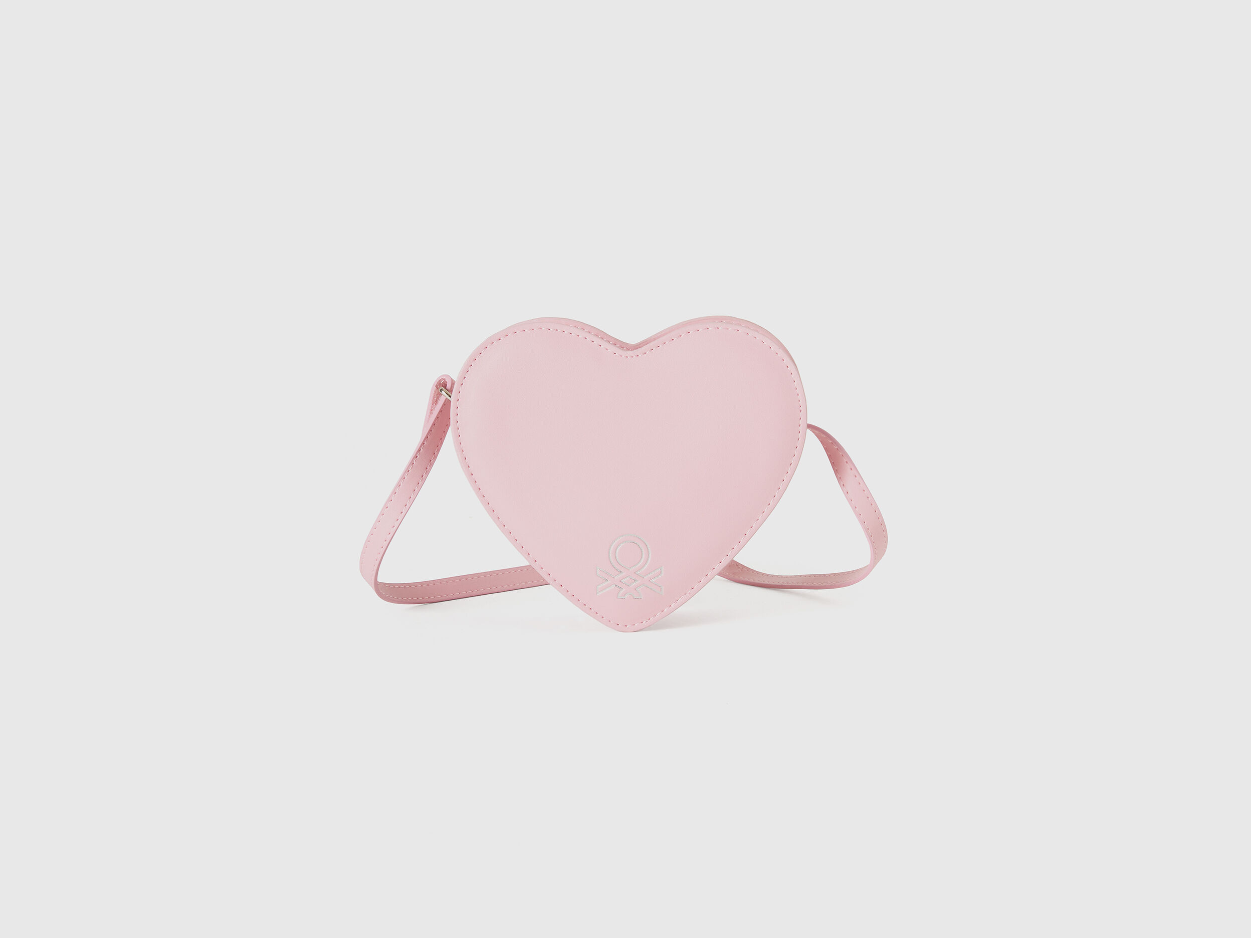 Borsa a tracolla a forma di cuore Rosa Benetton