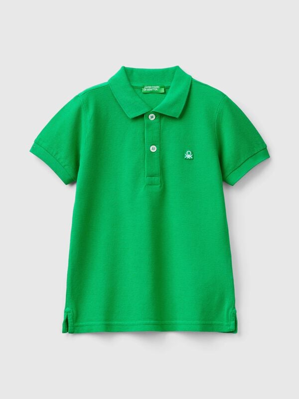 Polo manica corta in puro cotone Bambino