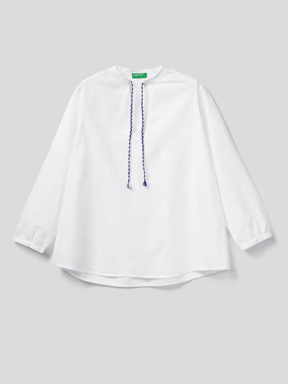 Blusa a manica lunga in 100% cotone image number 1