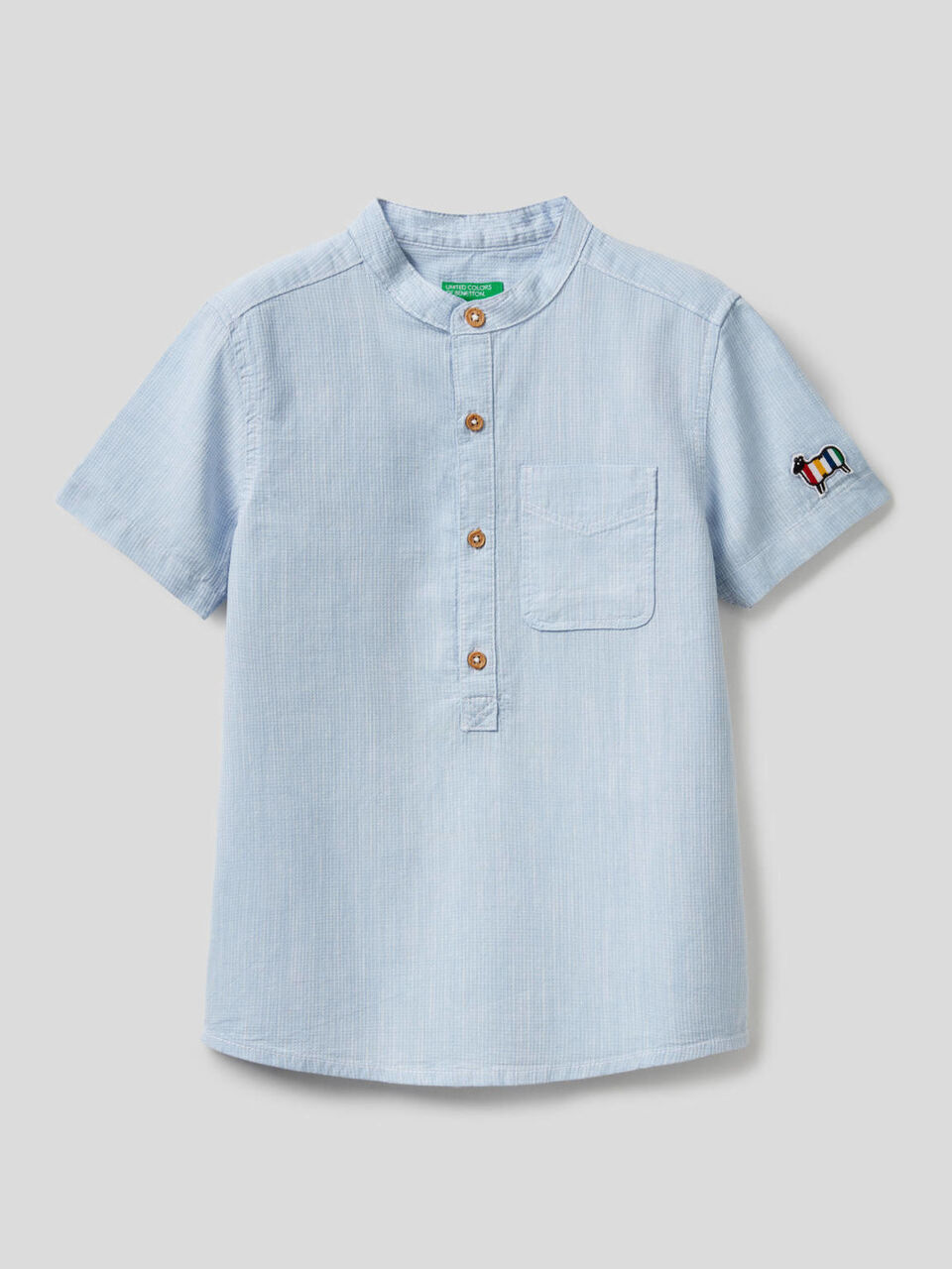 Camicia a manica corta 100% cotone image number null