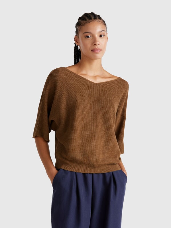 Maglia reversibile cropped Donna