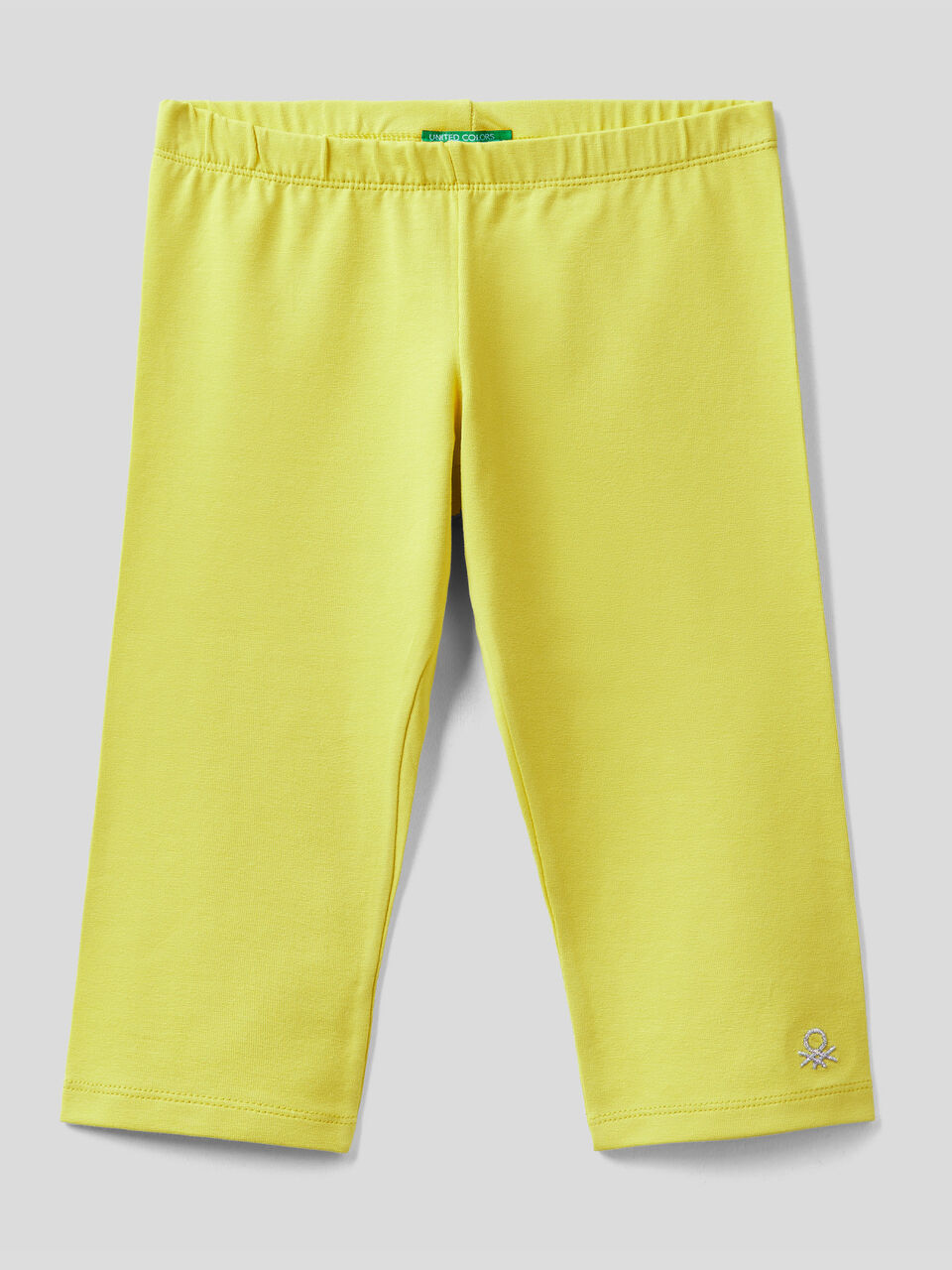 Leggings a 3/4 in cotone stretch image number 1