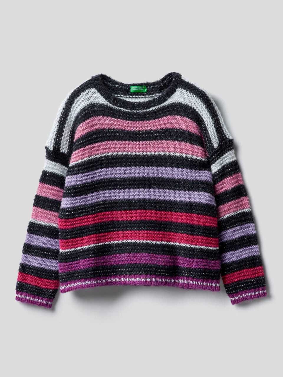 Maglioncino a righe con lurex image number 1