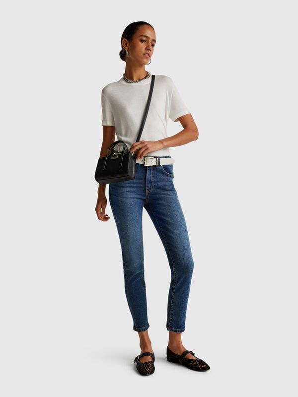 Jeans slim fit a vita alta Donna