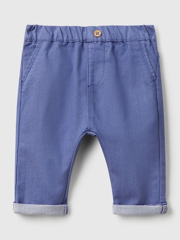 Pantaloni in misto cotone stretch Baby