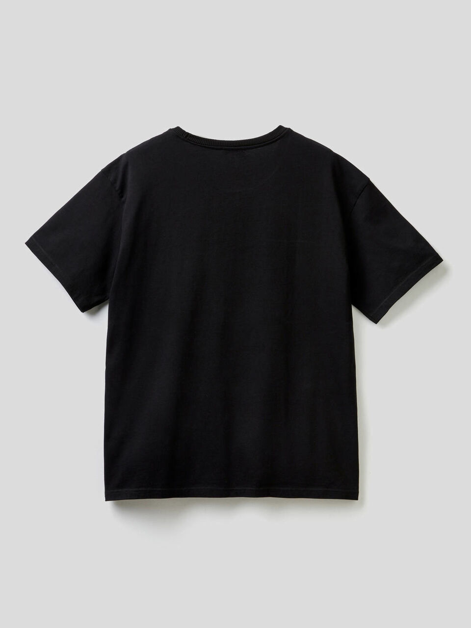 T-shirt 100% cotone con banda a contrasto image number 2