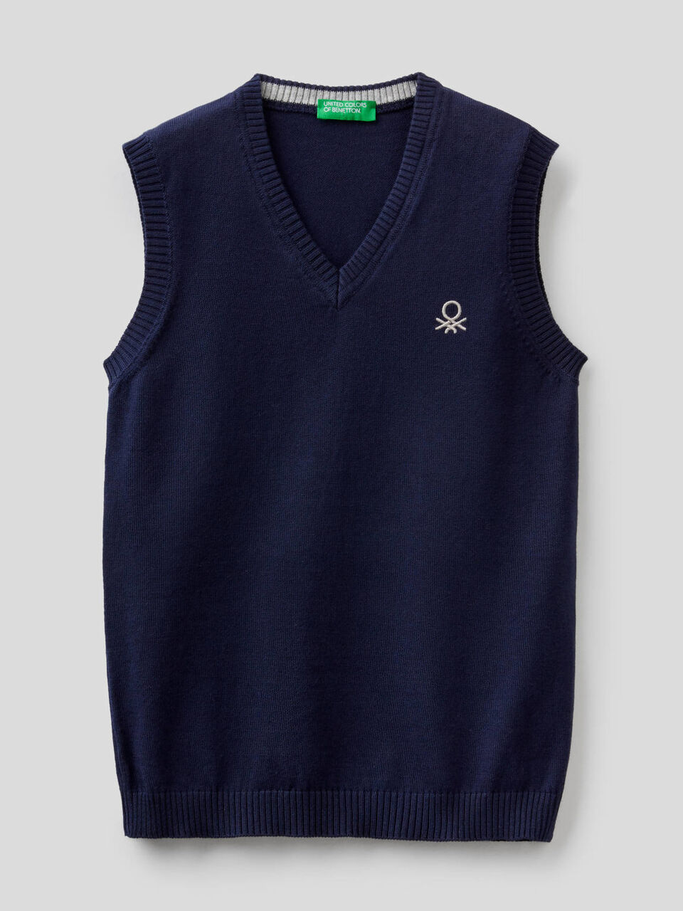 Gilet 100% cotone con scollo a V image number 1