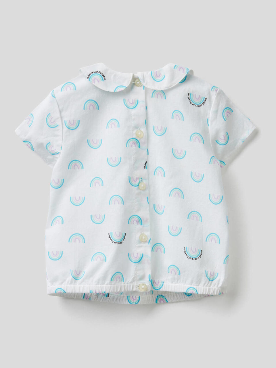 Blusa stampata in puro cotone image number 2