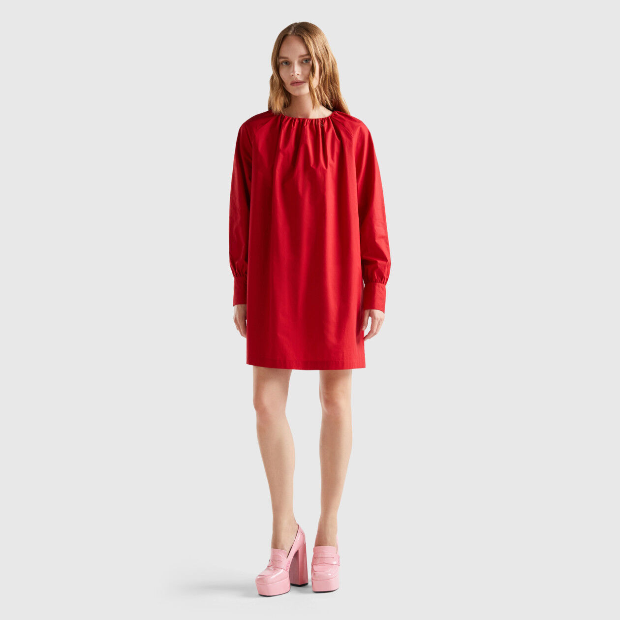 Vestito discount rosso benetton