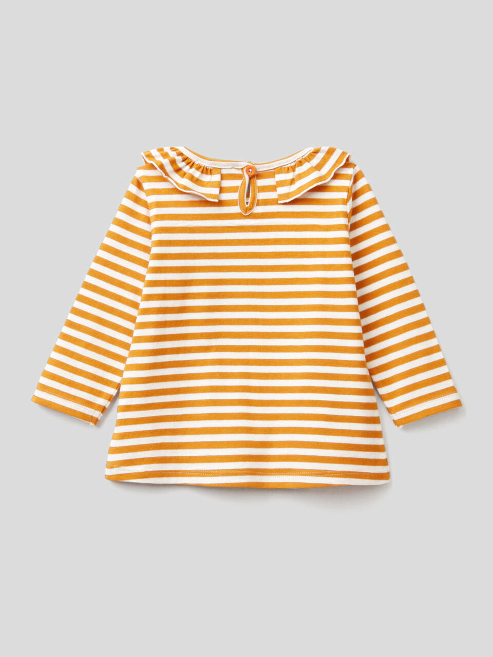 T-shirt a righe in cotone biologico image number 2