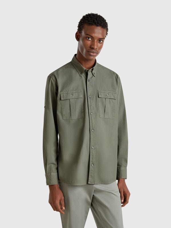 Camicia slim fit button down Uomo