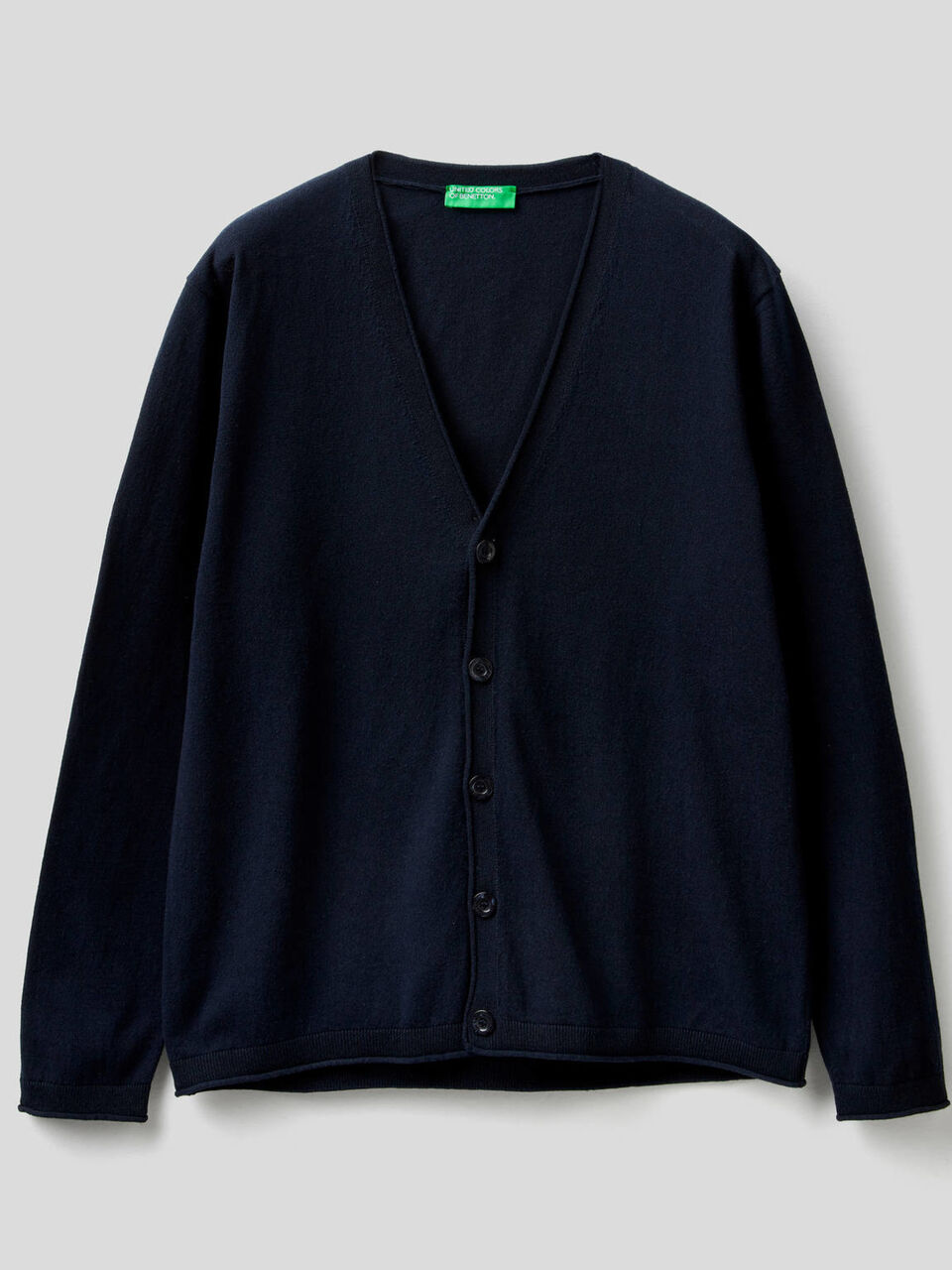 Cardigan in cotone con scollo a V image number 1