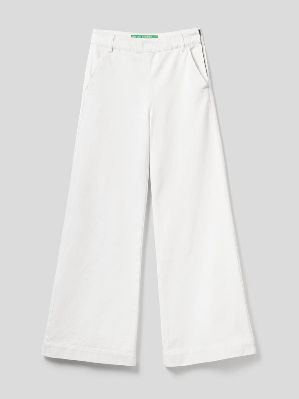 Pantaloni con gamba ampia in cotone image number 1