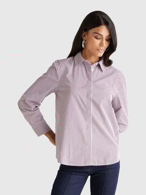 Camicia a righe verticali Donna