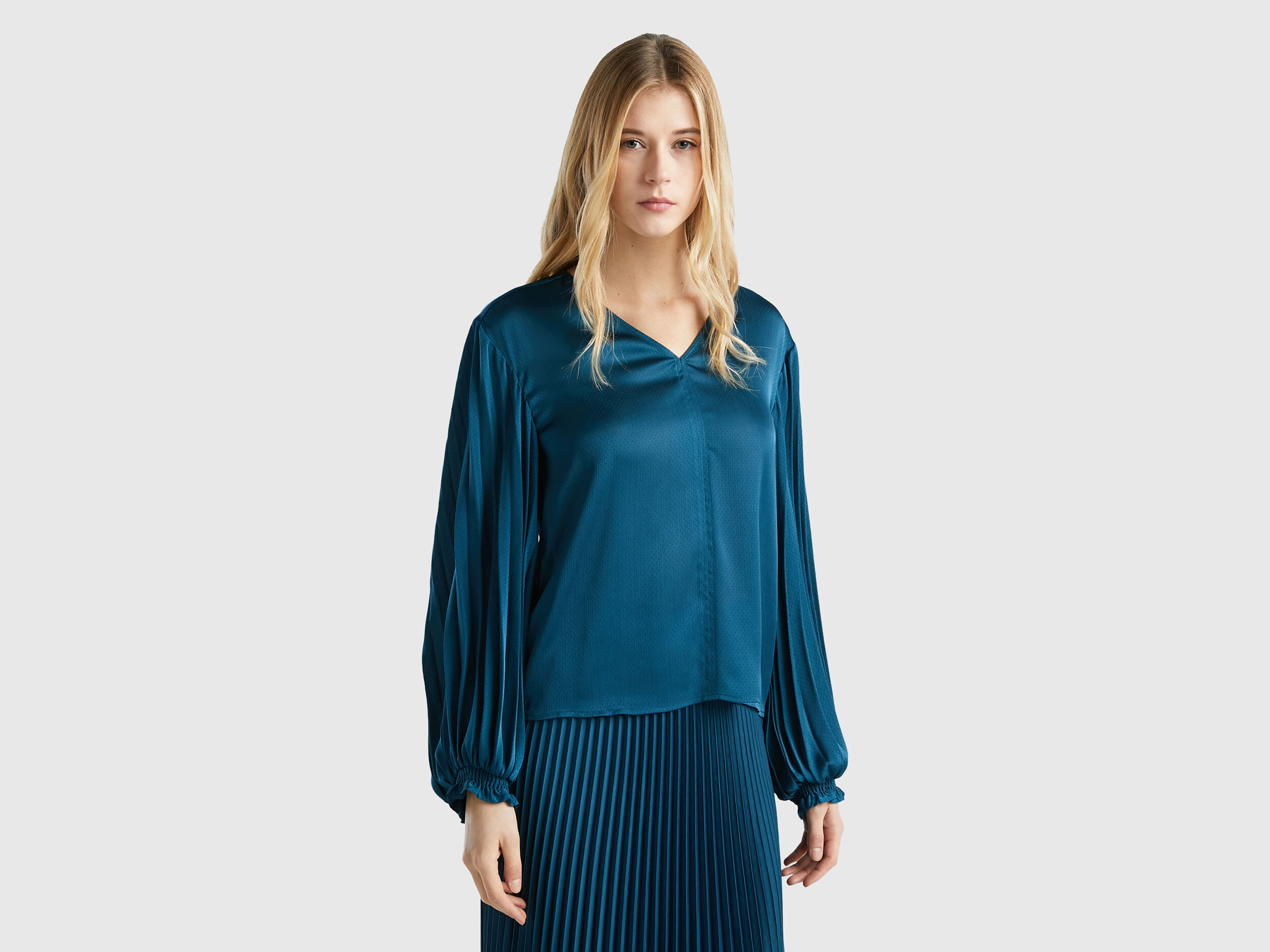 Benetton gonna plissettata outlet