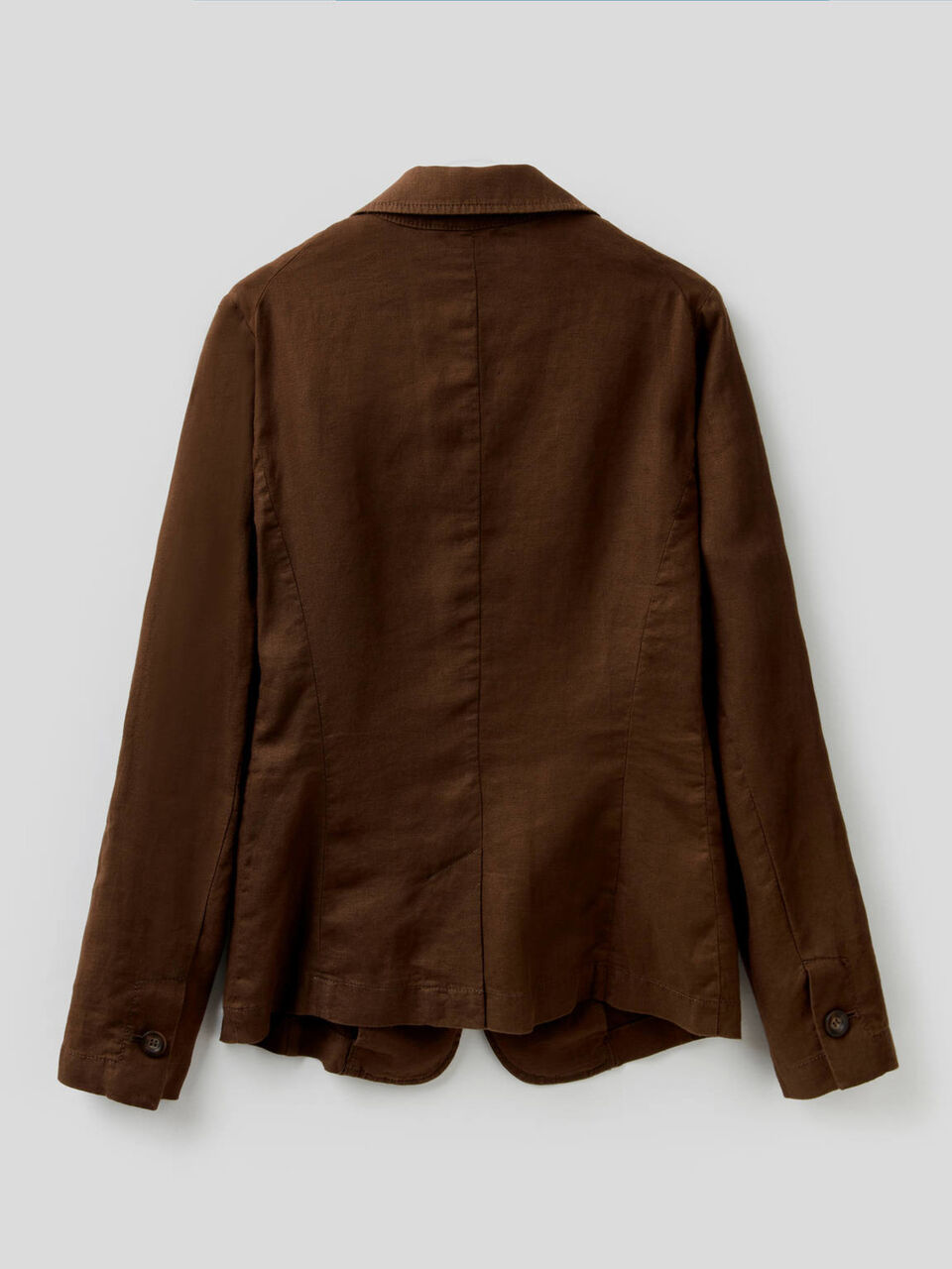 Blazer sciancrato in 100% lino image number 2