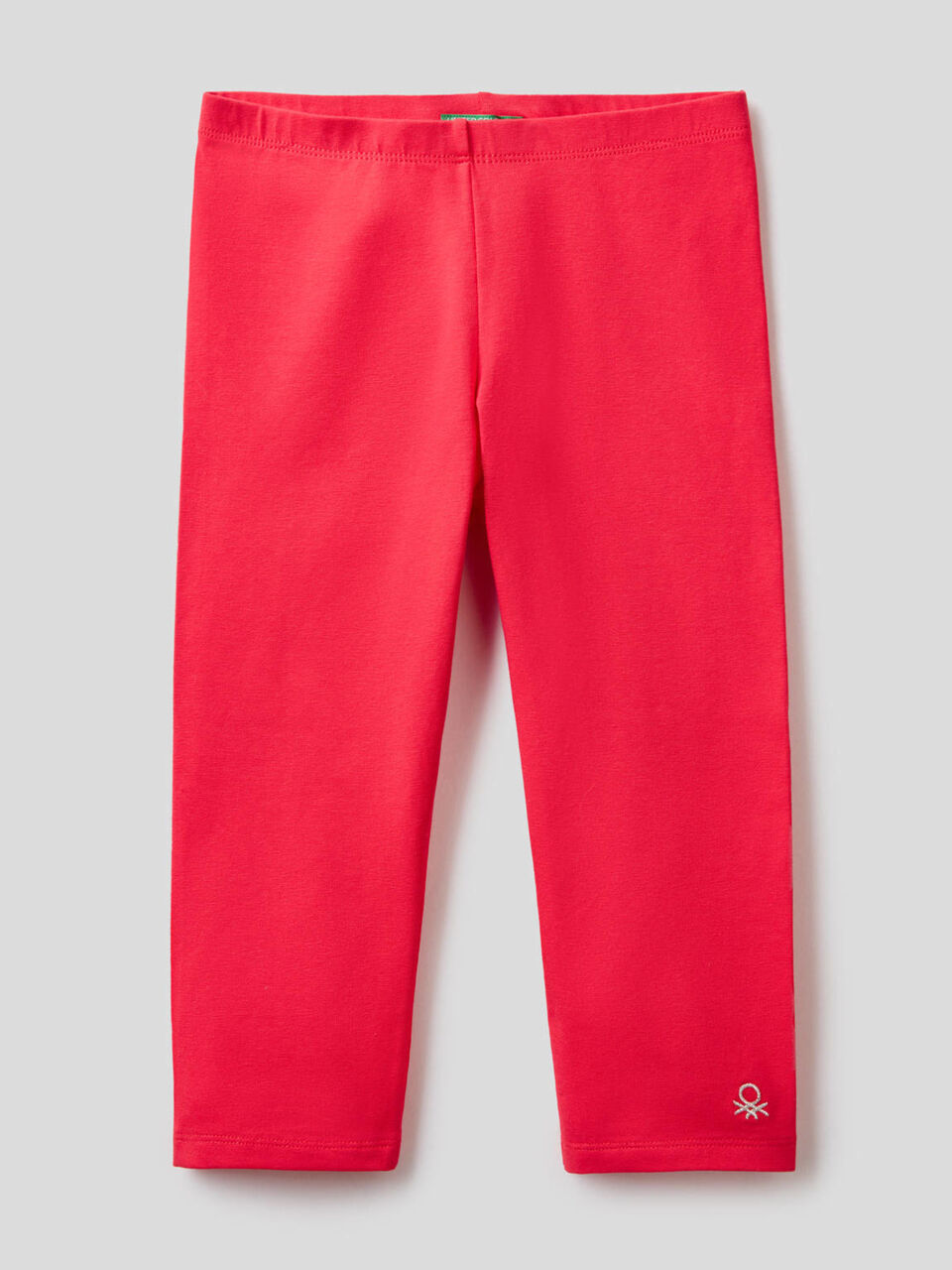 Leggings a 3/4 in cotone stretch image number 1