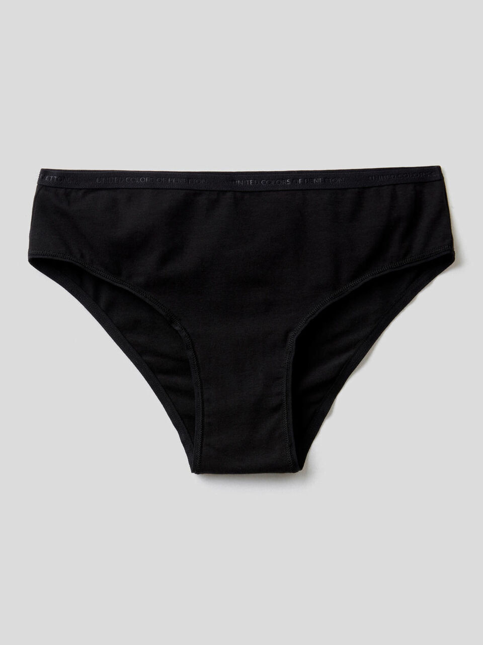Slip fianco alto in cotone bio stretch image number 1