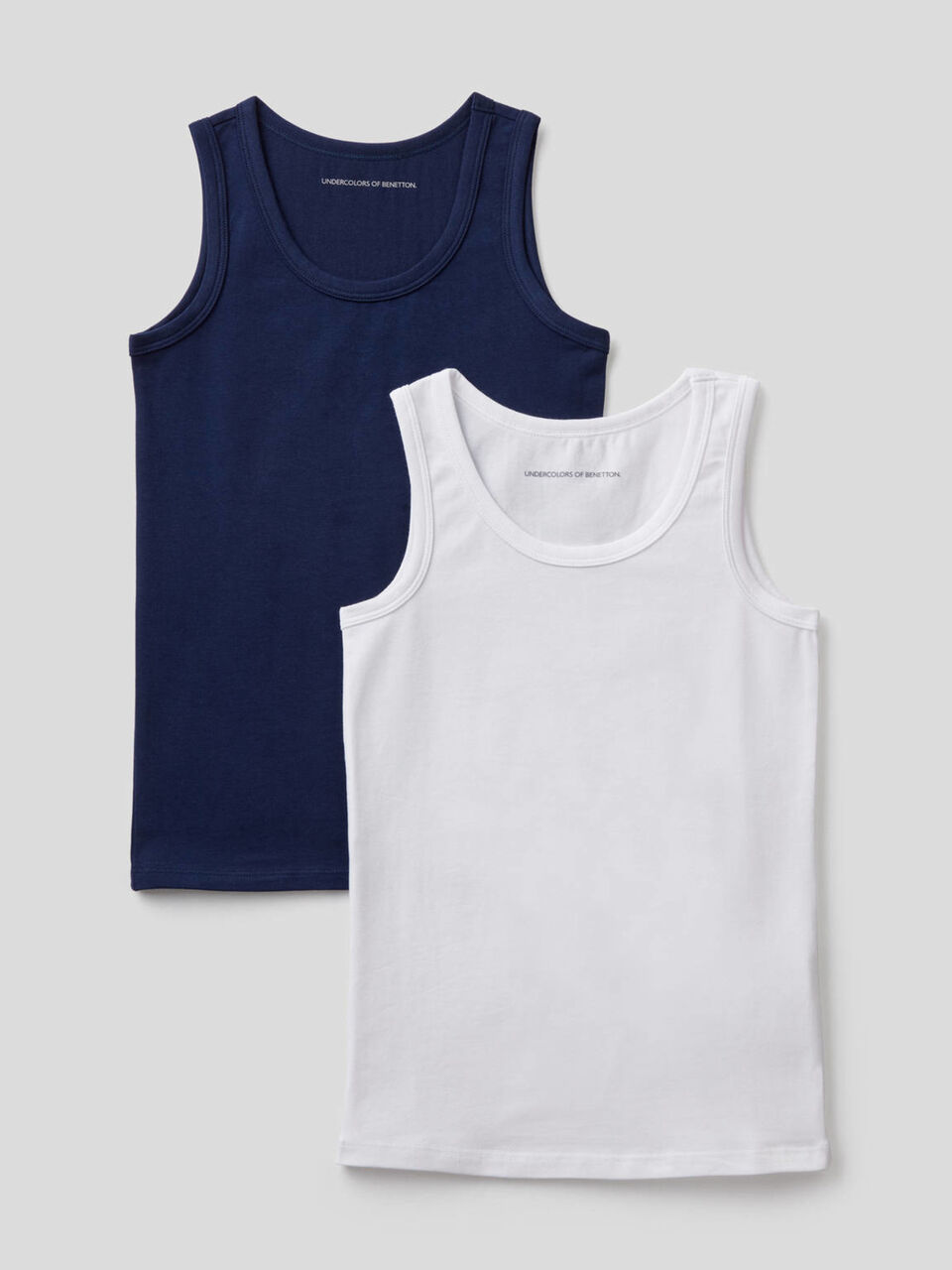 Due canotte in cotone stretch image number 1