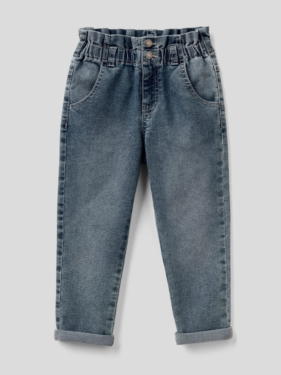 Pantalon largo fino con cintura ajustable Bambini Abbigliamento bambina Pantaloni e salopette Jeans United Colors of Benetton Jeans 