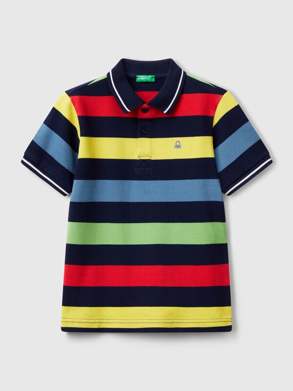 Polo manica corta a righe Bambino