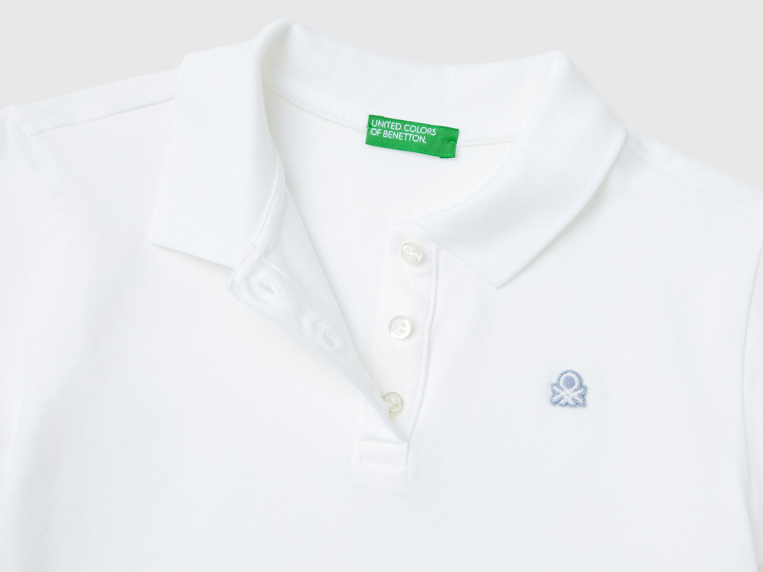 Polo bianca benetton clearance