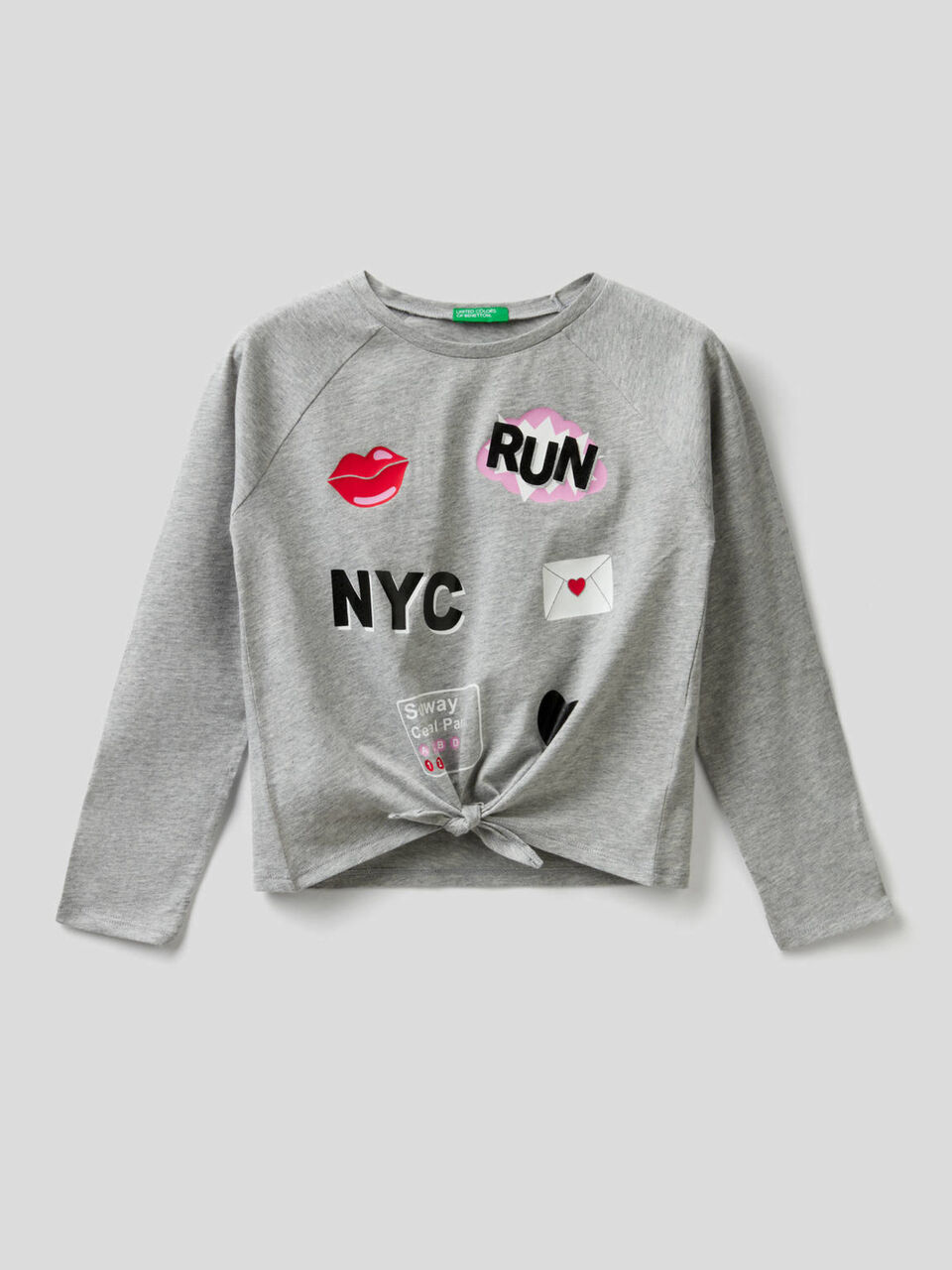 T-shirt 100% cotone con fiocco annodabile image number 1