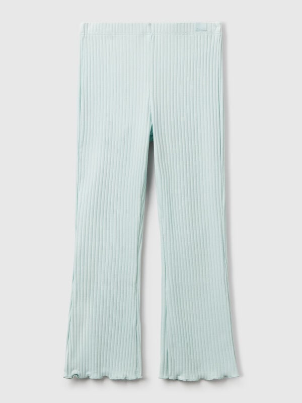Leggings flare fit in cotone stretch Bambina
