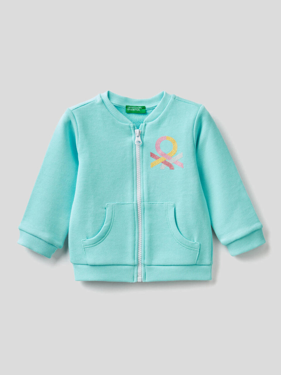 Felpa con zip in cotone biologico image number null