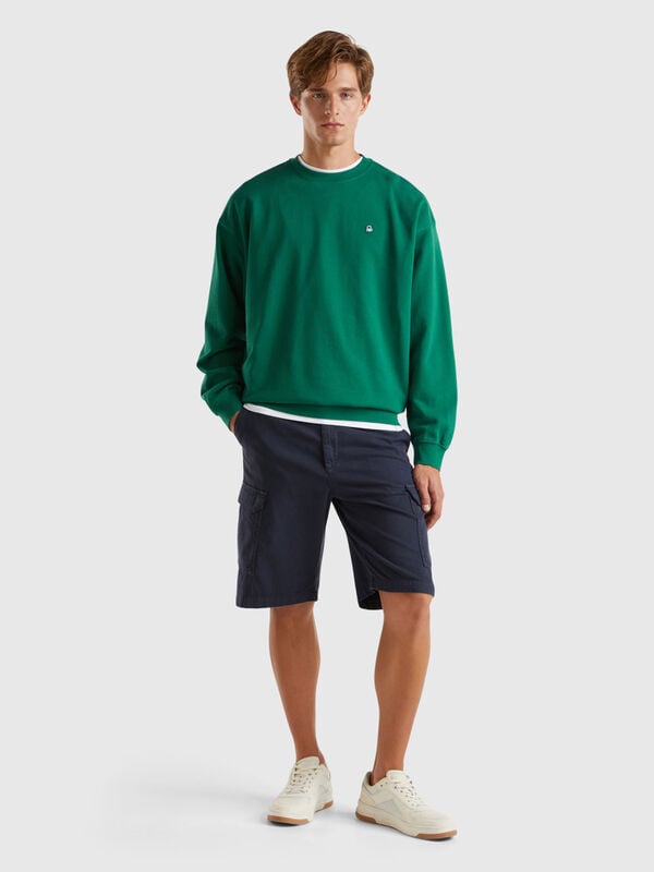 Shorts cargo in misto cotone Uomo