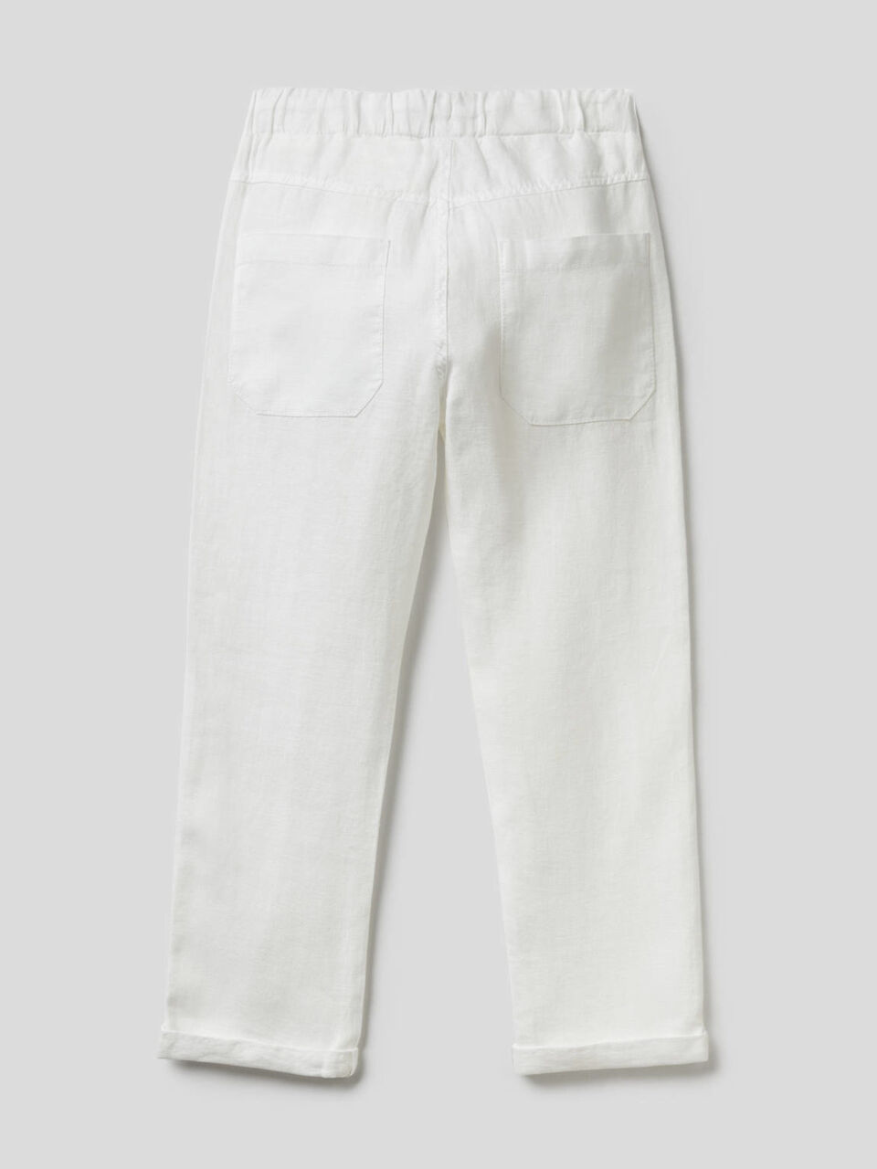 Pantaloni 100% lino con coulisse image number 2