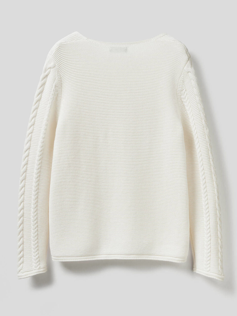 Maglia a trecce in puro cotone image number 2