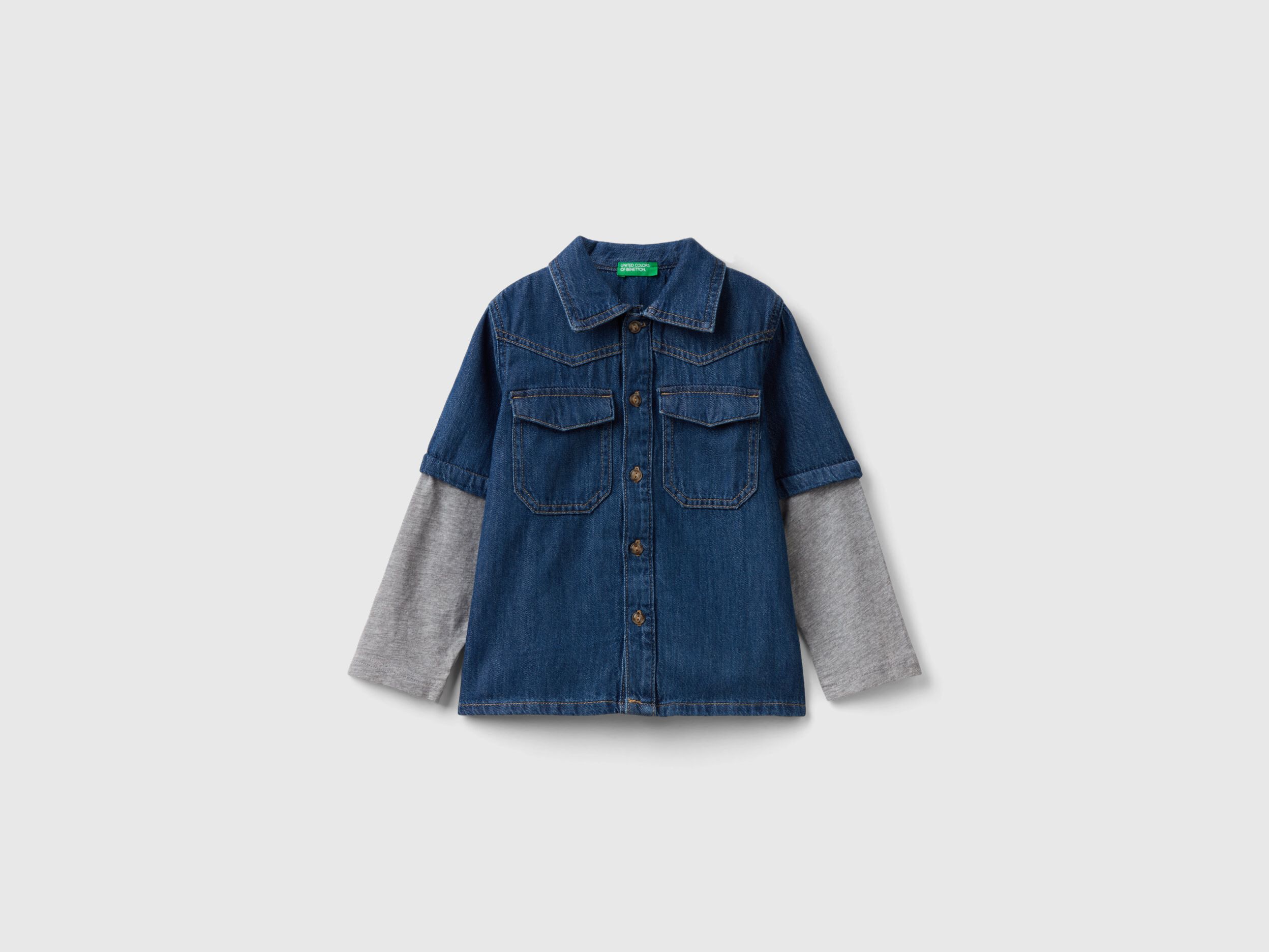 Camicia jeans bambino best sale benetton