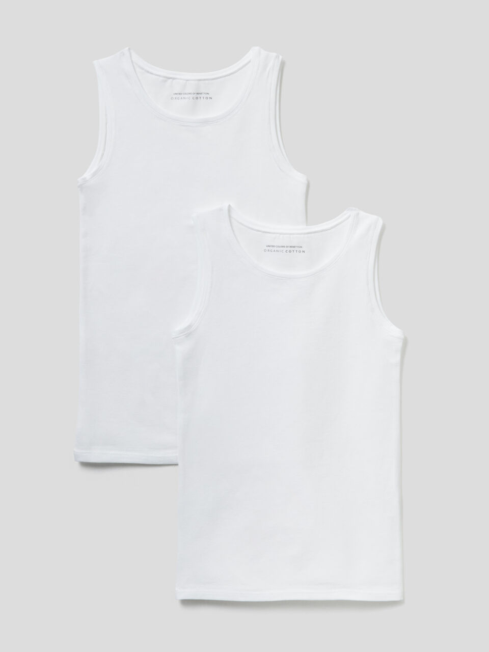Due canotte in cotone bio super stretch image number 1
