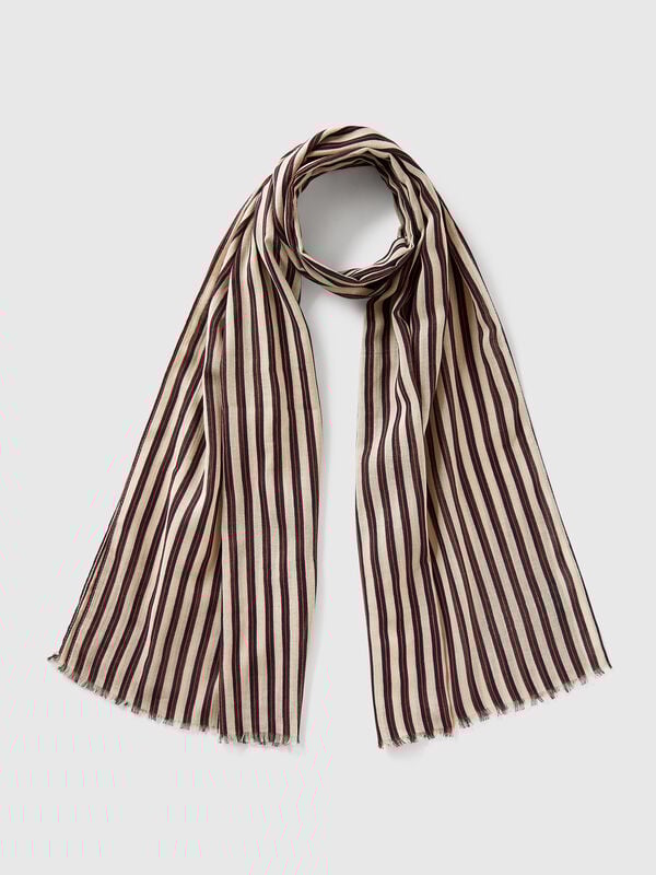 Sciarpa fantasia in misto lino Donna