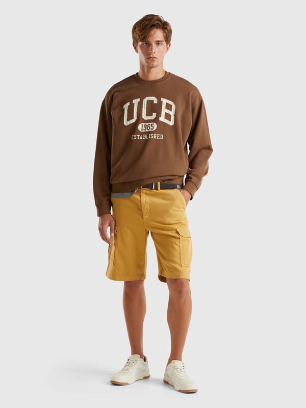 Shorts cargo in misto cotone Uomo