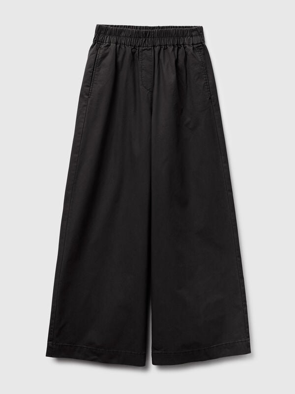 Pantaloni ampi in puro cotone Donna
