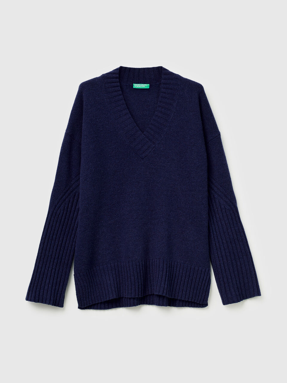 MAGLIA SCOLLO V M/L Donna image number 1