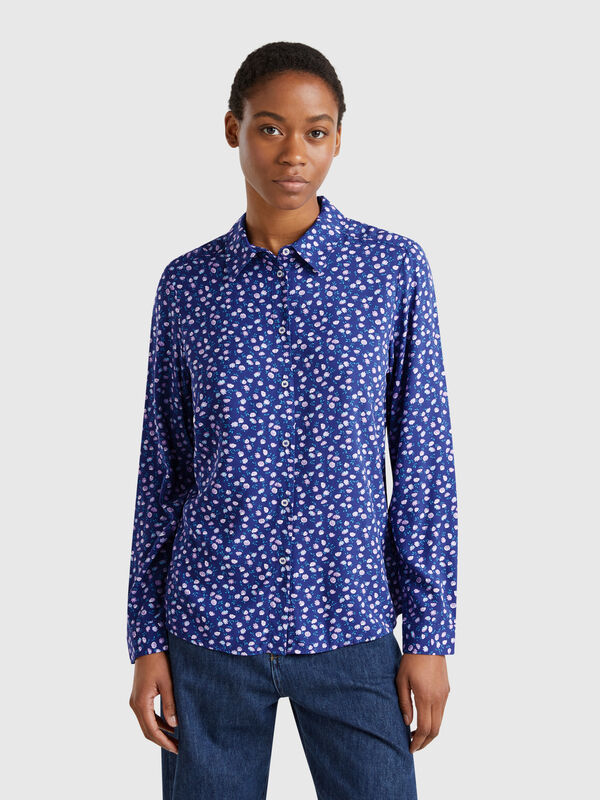 Camicia fantasia in viscosa Donna