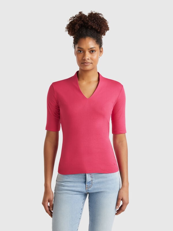 T-shirt slim fit in cotone a fibra lunga Donna