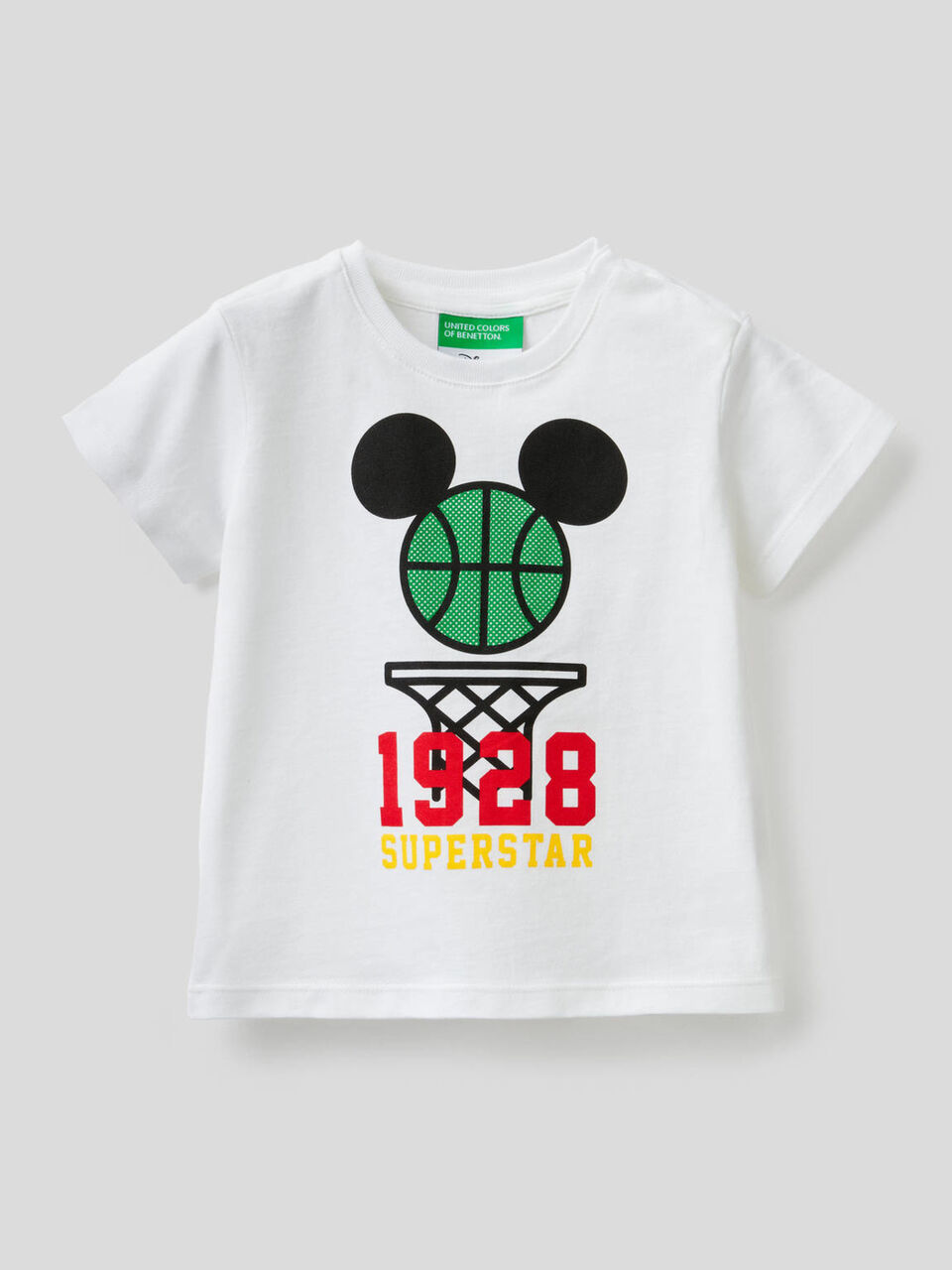 T-shirt in cotone con stampa Topolino image number 1