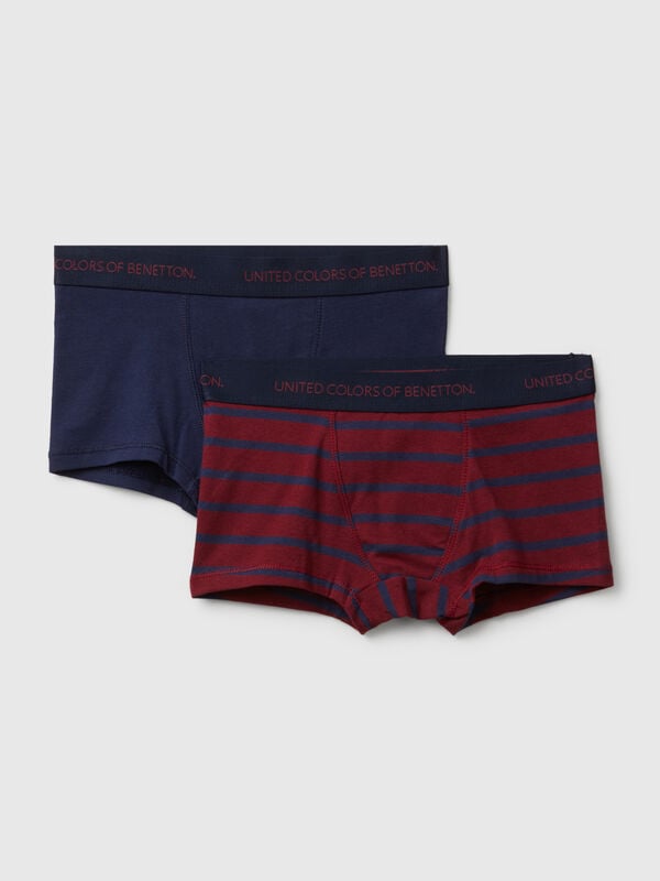 Due boxer in cotone stretch Bambino
