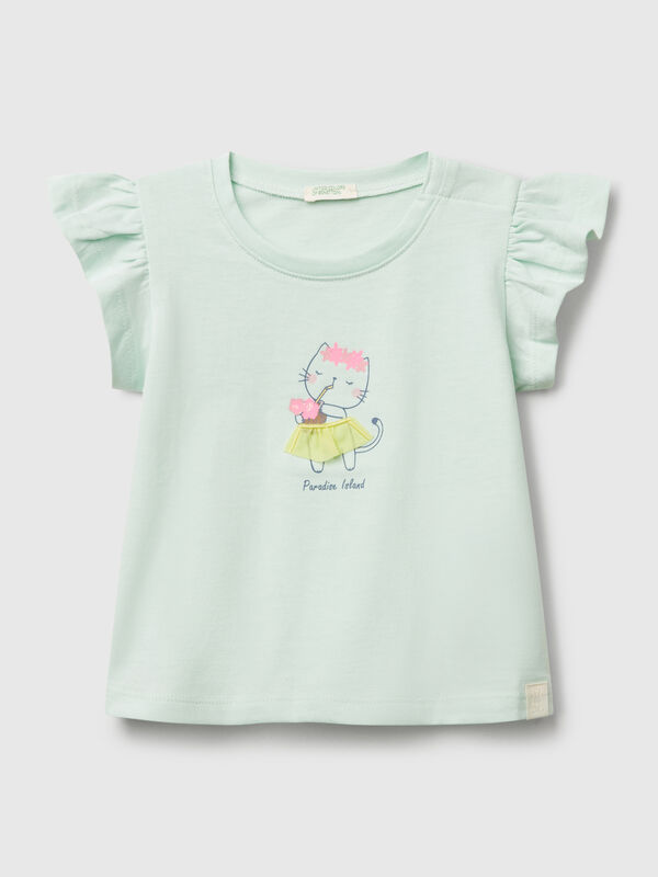 Maglietta con stampa e applicazione Baby