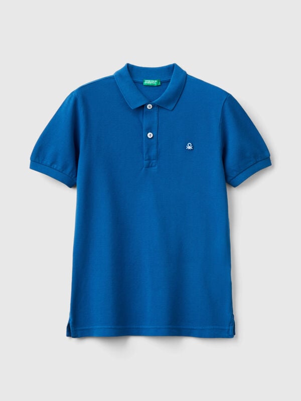 Polo slim fit 100% cotone bio Bambino