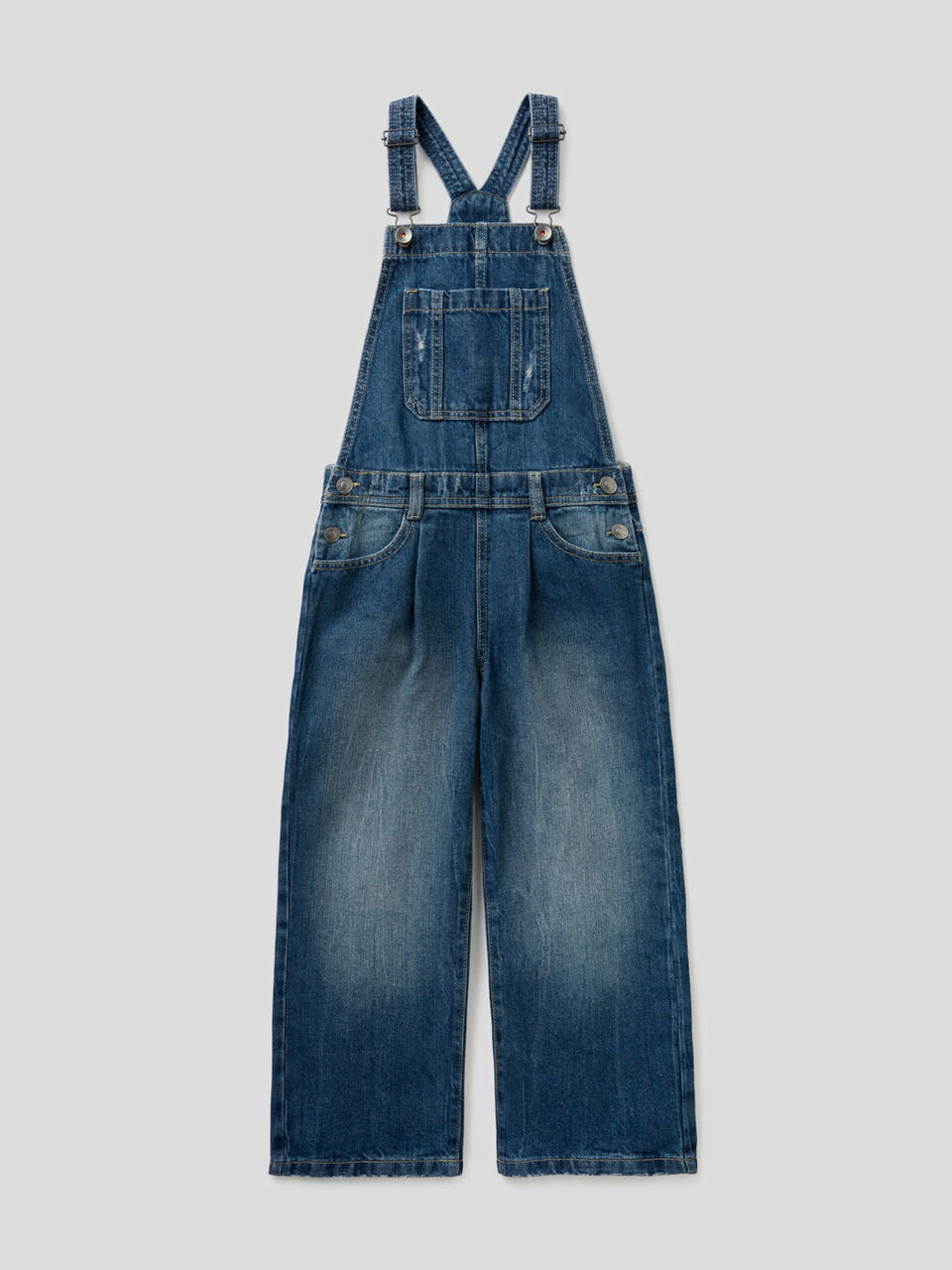 Salopette in jeans 100% cotone image number 1