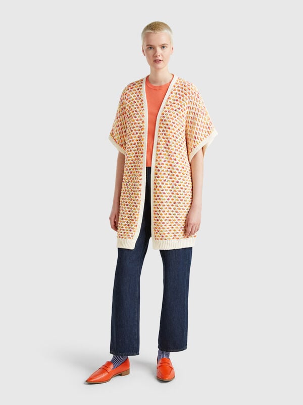 Cardigan jacquard reversibile Donna