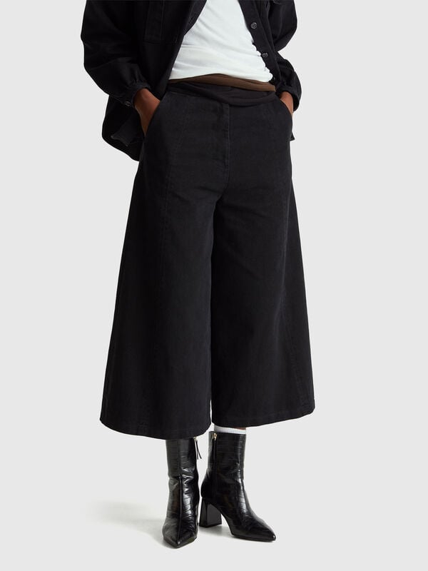 Gonna pantalone in puro cotone Donna